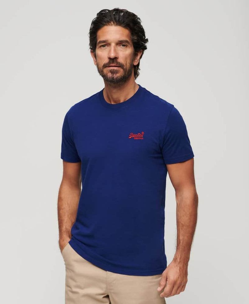 mens Essential Logo T-Shirt in Raven Black Marl | UK mens Essential Logo T-Shirt in Raven Black Marl | UK