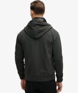 Superdry Mens Essential Logo Washed Zip Hoodie Washed Black Northern