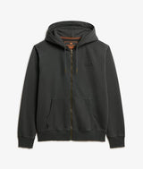 Superdry Mens Essential Logo Washed Zip Hoodie Washed Black Northern