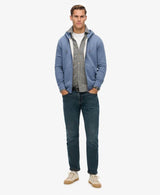 Superdry Mens Essential Logo Zip Hoodie Jeans Blue Northern Ireland