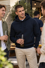 Superdry Mens Essential SD CO Logo Hoodie Dark Navy Northern Ireland