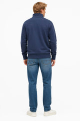 Superdry Mens Essential Serif Logo Half Zip Sweatshirt Navy Northern