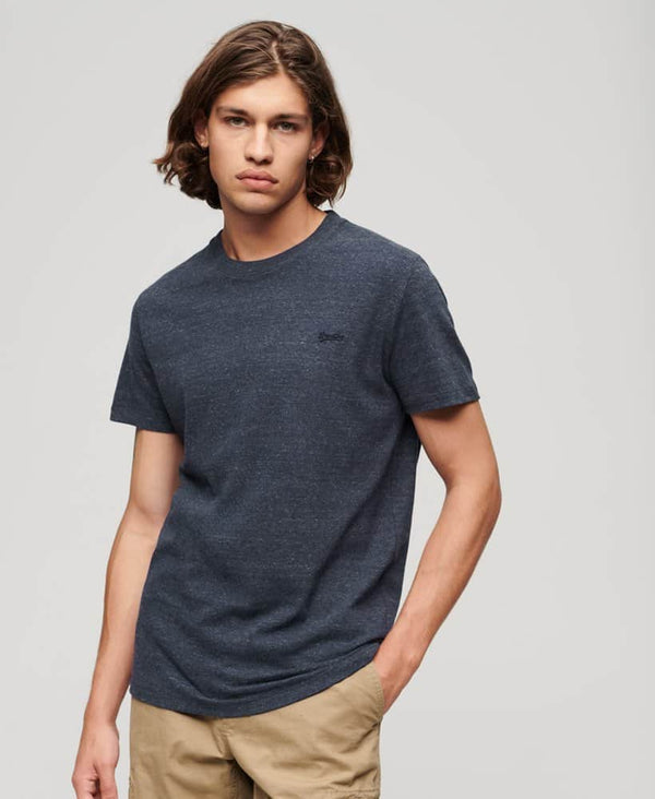 Superdry Men’s Essential Vintage Logo Embroidered T-Shirt Dark Indigo