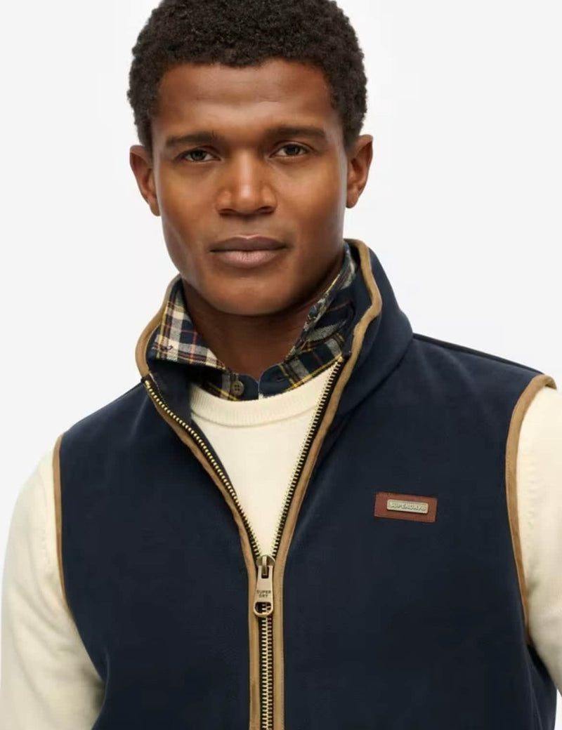 Superdry Mens Estate Fleece Gilet Navy Northern Ireland Belfast