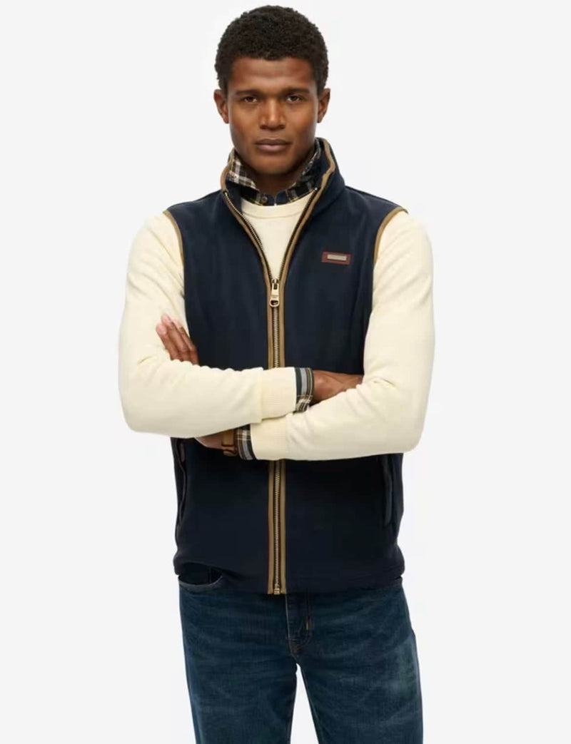Superdry Mens Estate Fleece Gilet Navy Northern Ireland Belfast