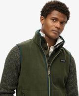 Superdry Mens Estate Fleece Gilet Olive Green Northern Ireland Belfast