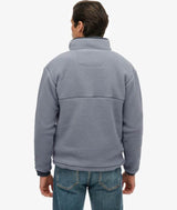 Superdry Mens Fuji Fleece Half Zip Washed Denim Blue Northern Ireland