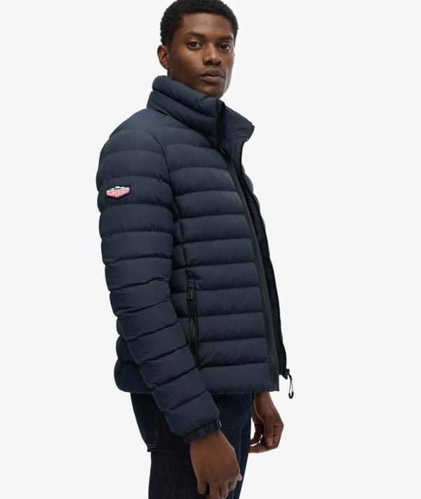 Superdry Mens Fuji Print Padded Jacket Eclipse Navy Northern Ireland