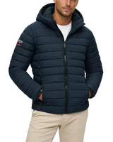 Superdry Mens Hooded Fuji Midweight Padded Jacket Navy Northern