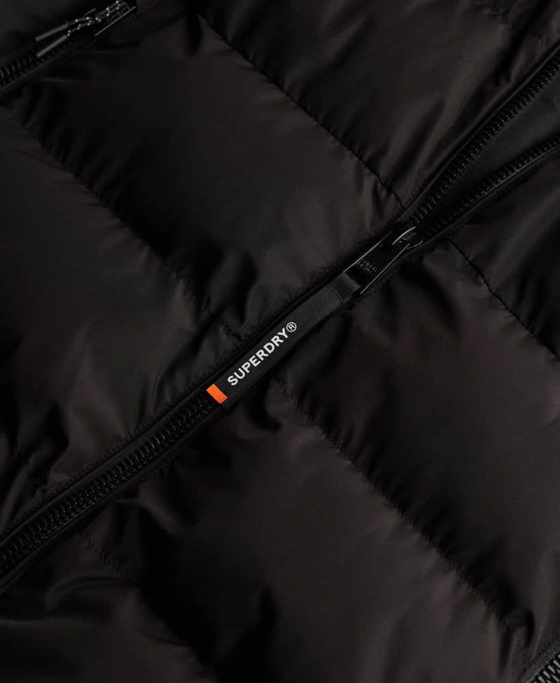 Superdry Mens Hooded Sports Puffer Jacket Black Northern Ireland