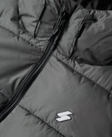 Superdry Mens Hooded Sports Puffer Jacket Dark Slate Grey Northern