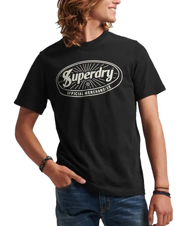 Superdry Mens Lightning Workwear Logo T-Shirt Black Ballynahinch