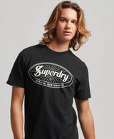 Superdry Mens Lightning Workwear Logo T-Shirt Black Ballynahinch