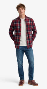 Superdry Mens Long Sleeve Cotton Lumberjack Shirt Navy/Red Northern