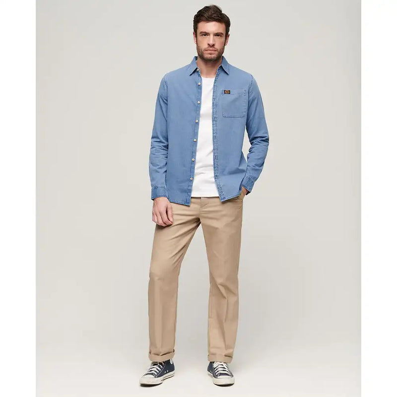 Superdry denim shirt dress sales