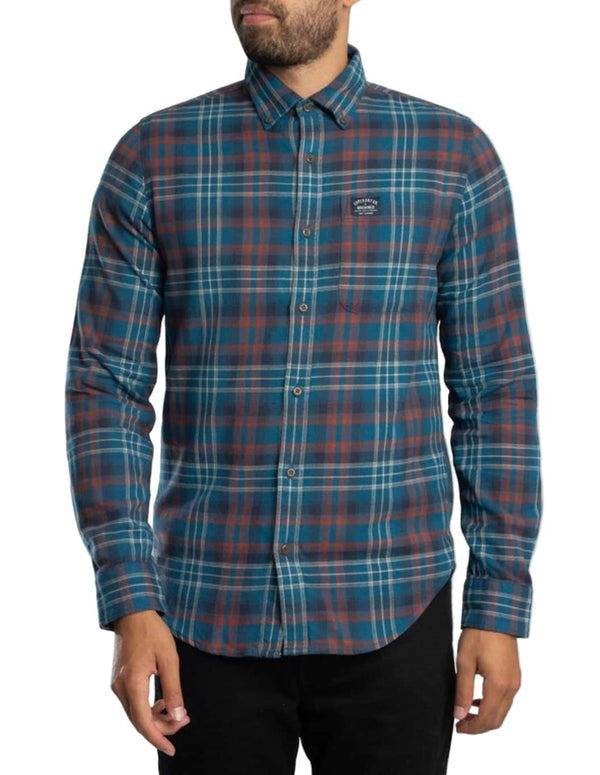 Superdry Mens LS Cottobn Lumberjack Shirt Logger Check Blue Northern