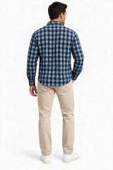 Superdry Mens LS Cotton Lumberjack Shirt Campbell Navy Check Northern
