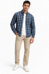 Superdry Mens LS Cotton Lumberjack Shirt Campbell Navy Check Northern