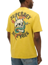 Superdry Mens Neo Trad Tattoo Loose T-Shirt Oil Yellow Northern