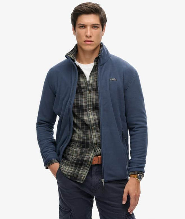 Superdry Mens Polar Fleece Full Zip Lauren Navy Northern Ireland