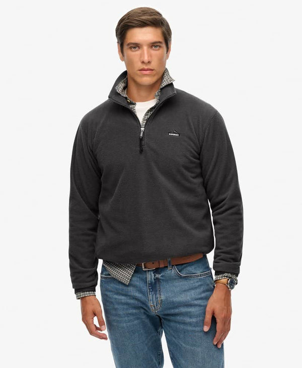 Superdry Mens Polar Fleece Half Zip Charcoal Northern Ireland Belfast