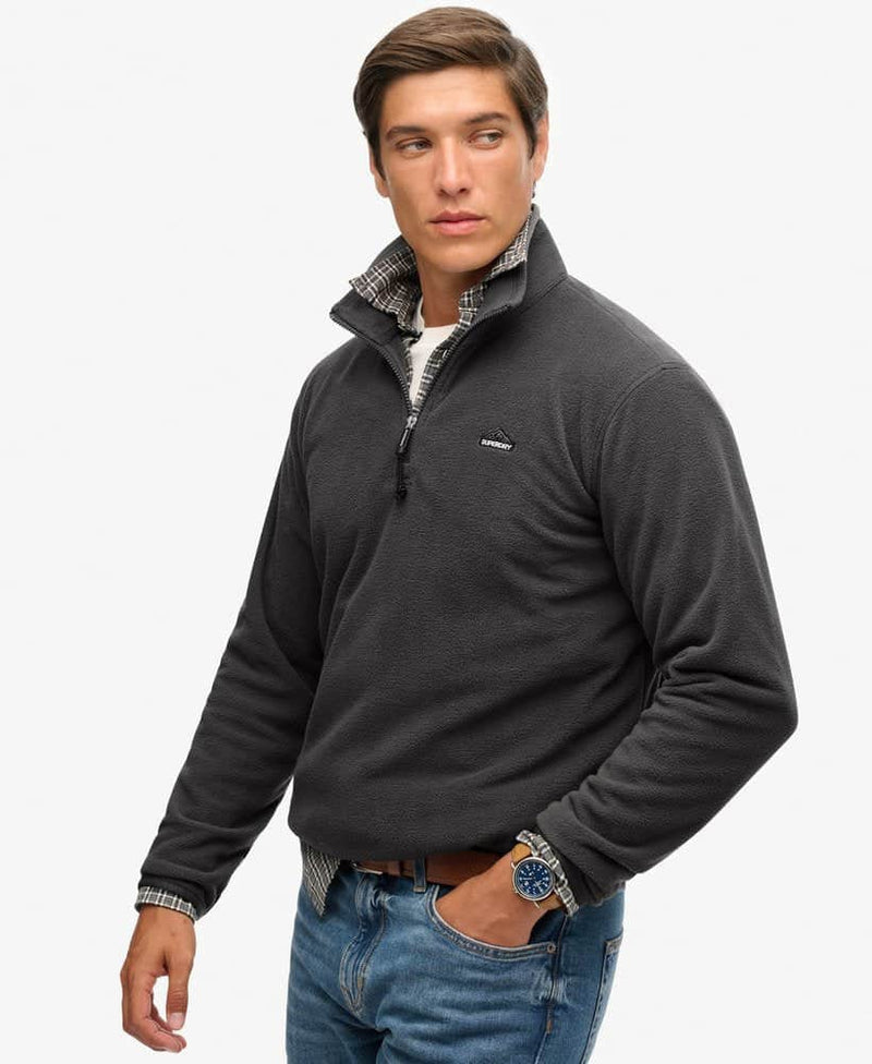 Superdry Mens Polar Fleece Half Zip Charcoal Northern Ireland Belfast
