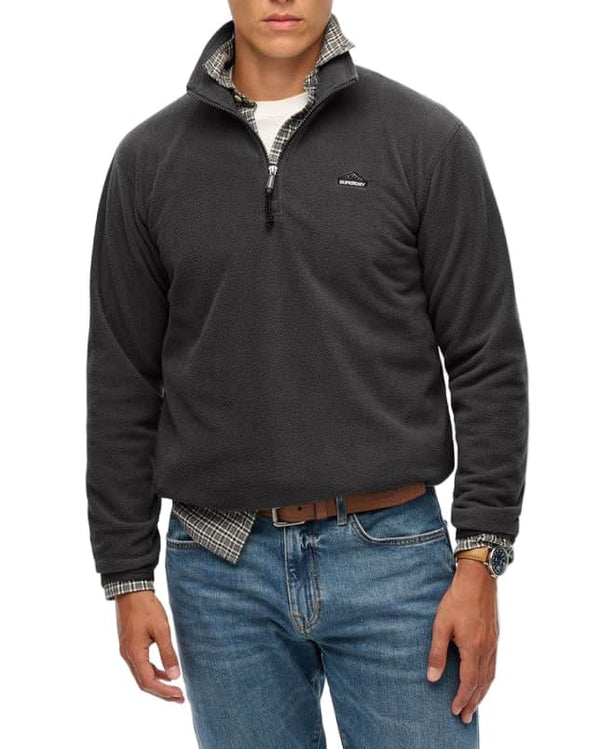 Superdry Mens Polar Fleece Half Zip Charcoal Northern Ireland Belfast