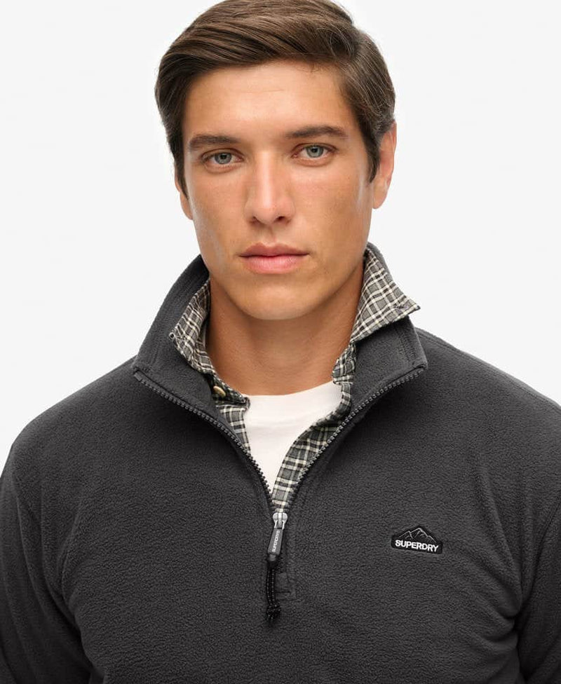 Superdry Mens Polar Fleece Half Zip Charcoal Northern Ireland Belfast