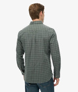 Superdry Mens Premium Check Oxford Shirt Ice Green Shadow Grit