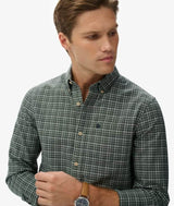 Superdry Mens Premium Check Oxford Shirt Ice Green Shadow Grit