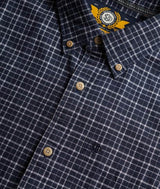 Superdry Mens Premium Check Oxford Shirt Lauren Navy Shadow Grit