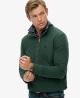 Superdry Mens Preppy SD Co Haf Zip Sweatshirt Enamel Green Northern