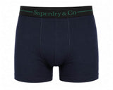 Superdry Mens SD CO Boxers 3 Pack Black/Navy/Enamel Green Northern