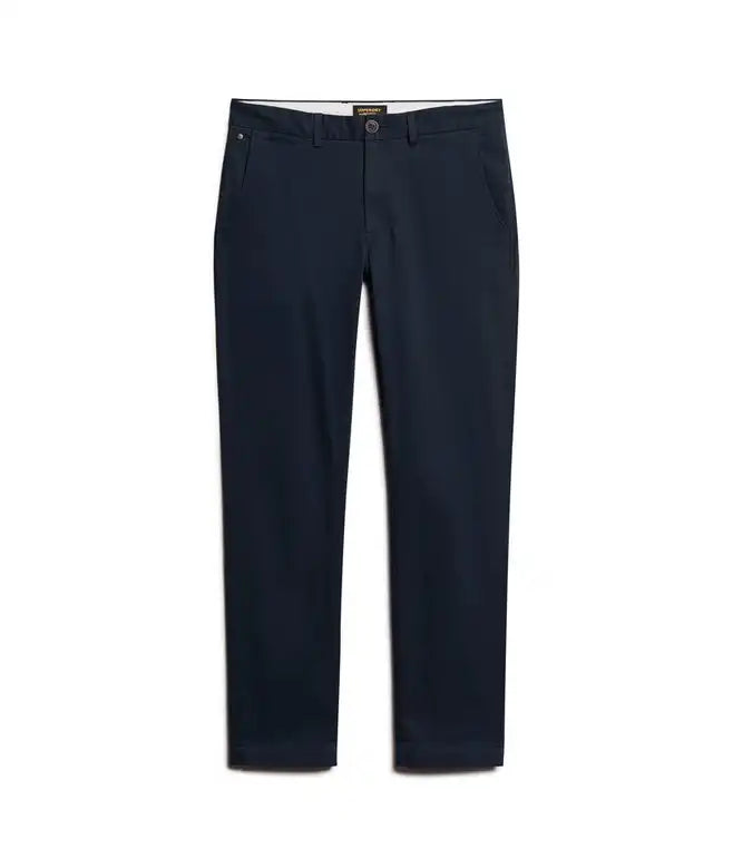 Superdry Mens Slim Tapered Stretch Chino Trousers Eclipse Navy