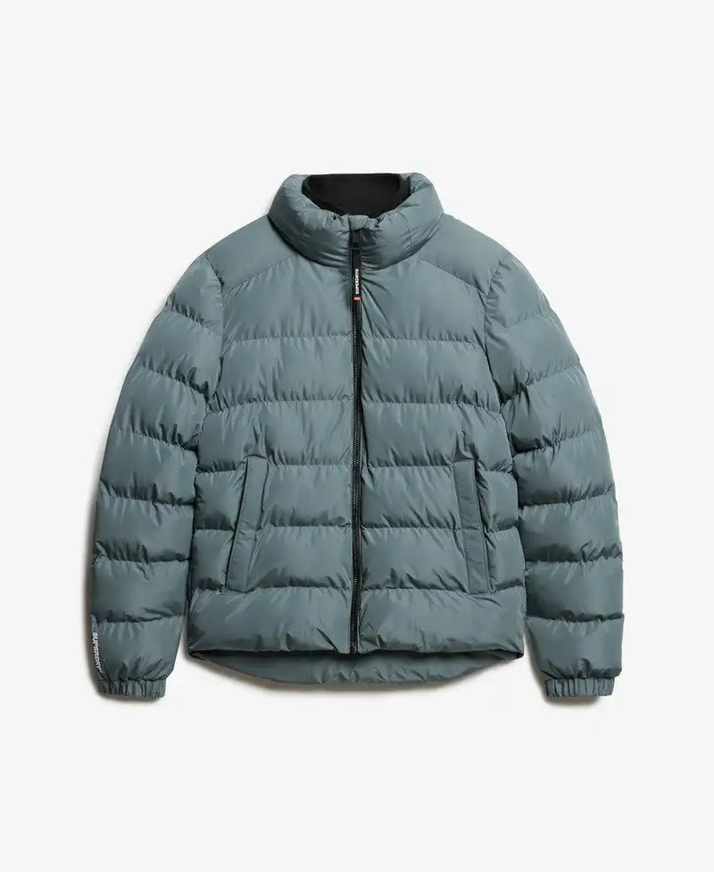 Superdry Mens Sports Puffer Jacket Stormy Weather Blue
