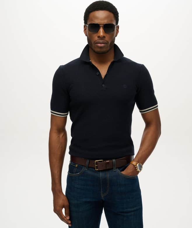 Superdry Mens Square Metal Aviator Sunglasses Black/Smoke Lens