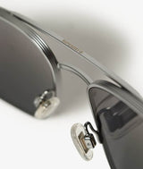 Superdry Mens Square Metal Aviator Sunglasses Black/Smoke Lens