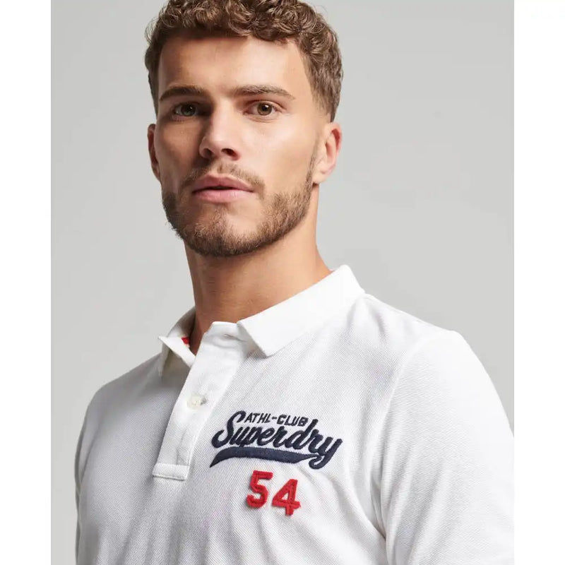 Superdry Mens Superstate Polo Shirt Optic White Northern Ireland