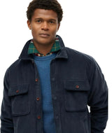 Superdry Mens Surplus Cord Quilt Overshirt Eclipse Navy Northern