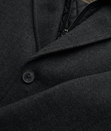 Superdry Mens Tailored 2 in 1 Town Coat Overcoat Dark Grey