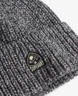 Superdry Mens Twist Outdoors Knitted Beanie Hat Charcoal Northern