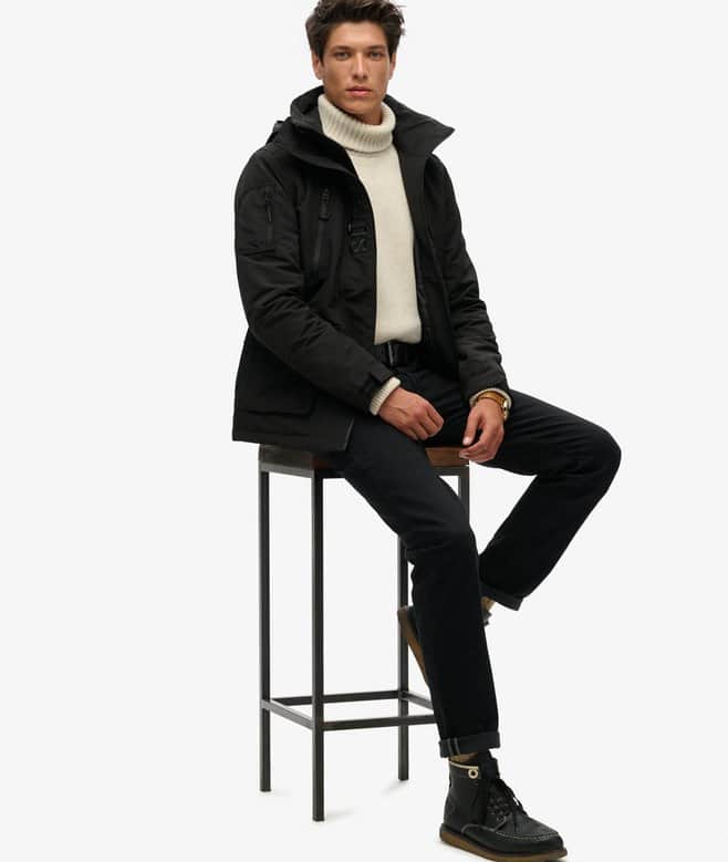 Superdry Mens Ultimate Emb Windbreaker Jacket Black Northern Ireland