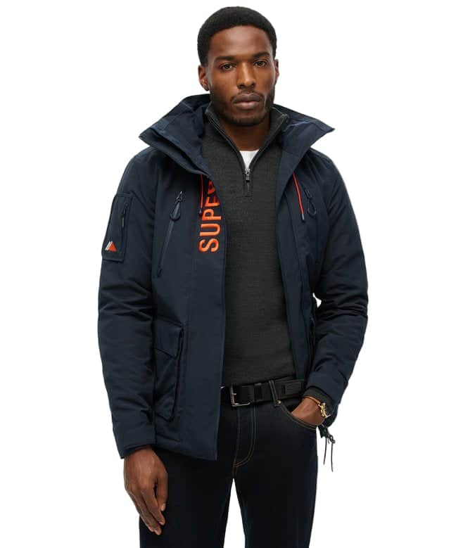 Superdry Mens Ultimate Emb Windbreaker Jacket Eclipse Navy Northern