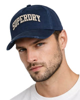 Superdry Mens Varsity Logo Trucker Cap Deep Navy/Ecru Northern