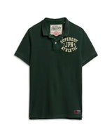 Superdry Mens Vintage Athletic Polo Shirt Enamel Green Northern