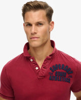 Superdry Mens Vintage Athletic Polo Shirt Rich Burgundy Northern