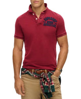 Superdry Mens Vintage Athletic Polo Shirt Rich Burgundy Northern