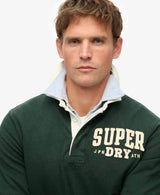 Superdry Mens Vintage Athletic Rugby Top Academy Green Northern
