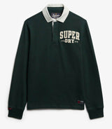 Superdry Mens Vintage Athletic Rugby Top Academy Green Northern