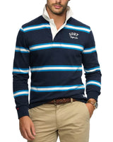 Superdry Mens Vintage Athletic Rugby Top Navy Stripe Northern Ireland